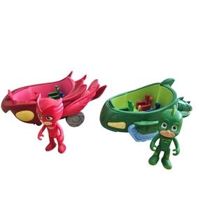 PJ Masks Owlette Owl Glider- Gekko Gekko-Mobile Vehicle & Figure Set Just Play